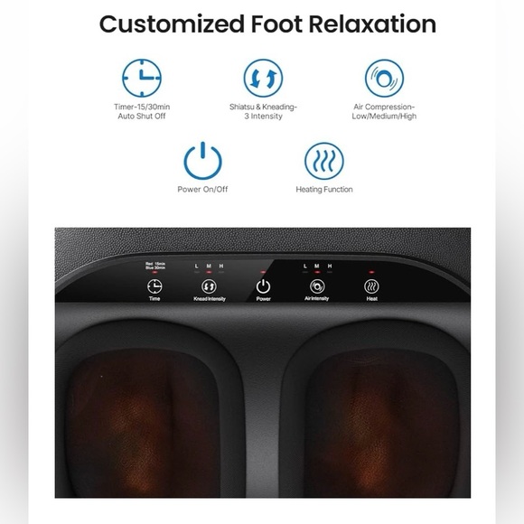 Renpho Foot Massager Machine with Heat, Timer | White | Excellent Condition - Picture 5 of 11